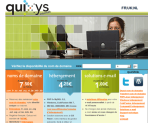 zuid-bourgogne.com: Quixys Internet : enregistrer nom de domaine, hébergement web,e-mail. Linux avec PHP/MySQL, Windows avec ColdFusion et ASP. Optimisation de votre site web avec un outil SEO en ligne. Support technique en français, anglais et néerlandais.
Quixys Internet : enregistrer nom de domaine, hébergement web,e-mail. Linux avec PHP/MySQL, Windows avec ColdFusion et ASP. Optimisation de votre site web avec un outil SEO en ligne. Support technique en français, anglais et néerlandais.