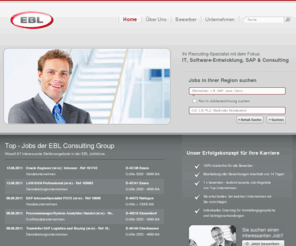 ebl-consulting.de: EBL | Rekrutierung und Vermittlung von Fach- und Führungspersonal mit dem Fokus IT, Software-Entwicklung, SAP und Consulting
Wir rekrutieren und vermitteln Fach- und Führungspersonal mit dem Fokus IT, Software-Entwicklung, SAP und Consulting.