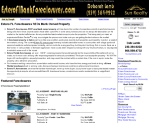 esteroflbankforeclosures.com: Estero FL Foreclosures REOs Bank Owned Property | Estero Florida Foreclosures REOs Bank Owned Property
Estero FL home and condominium foreclosures and bank-owned residential property MLS listings.