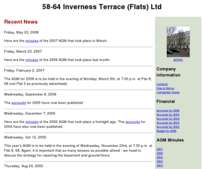 invernessterrace.com: 58-64 Inverness Terrace
Information for residents