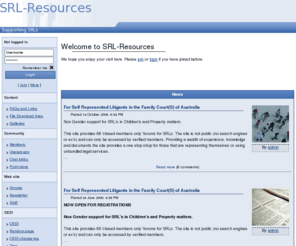 srl-resources.org: SRL-Resources
Supporting Self Represented Litigants in the Family Courts of Australia