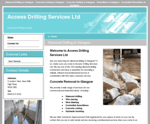 diamonddrillingglasgow.com: Concrete Drilling in Glasgow : Access Drilling Services Ltd
Call Access Drilling Services Ltd if you are looking for controlled demolition and concrete drilling in Glasgow.