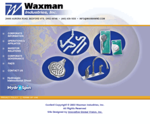 waxman.com: Waxman Industries, Inc. - specialty plumbing, floorcare, floor and surface protection , remodeling
Waxman Industries, Inc. - specialty plumbing, floorcare, floor and surface protection , remodeling products - a leading supplier since 1934