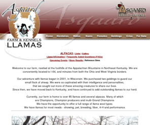 asgaardllamas.com: Asgaard Llamas
Asgaard Llamas - Home of Champions, multi-Grand Champions and Champion producing llamas!