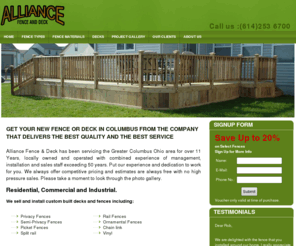 columbus-fence.com: Alliance
Your Premier Supplier of Affordable, Quality Fencing and deck decks in Columbus, Reynoldsburg, Pickerington, New Albany Gahanna and surrounding areas