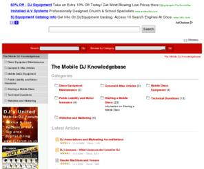 djsite.info: The Mobile Disco Knowledgebase
Mobile Disco Knowledgebase