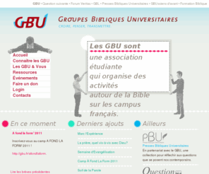 gbu-france.org: Les Groupes Bibliques Universitaires - France
GBU.fr, les groupes bibliques universitaires de france