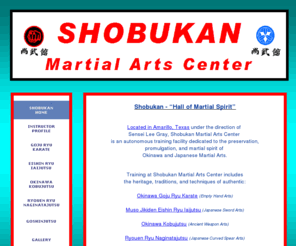 shobukan.org: Shobukan Karate Kobudo Amarillo
Karate, Martial Arts, and Self Defense instruction in Amarillo Texas w/ 50 years experience