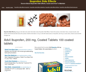 ibuprofensideeffects.org: Ibuprofen Side Effects Resources and Discover What is Ibuprofen
Learn about the prescription medication Motrin (Ibuprofen), drug uses, dosage, side effects, drug interactions, warnings, and patient labeling