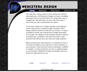 webceteradesign.com: Webcetera Design
Web site design and more