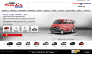 magicmaruti.com: Maruti Suzuki Dealer New Delhi - Magic Auto Private Limited
Magic Auto Private Limited is one of the largest Maruti Suzuki car dealers in New Delhi. Buy Maruti Suzuki cars from Magic Auto Private Limited in New Delhi.