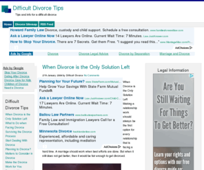 difficultdivorcetips.com: Difficult Divorce Tips
Tips and info for a difficult divorce