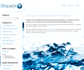 biopackplus.com: Biological Substances Packaging « BioPack+
A large selection of category A and category B biological substances and infectious substances packaging from ICC The Compliance Center.