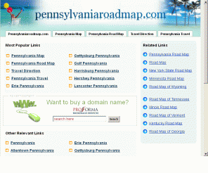 pennsylvaniaroadmap.com: pennsylvaniaroadmap.com: The Leading Pennsylvania Site on the Net
