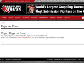 grapplingleague.com: Page Not Found | Grapplers Quest
Grapplers Quest Grappling Tournaments, BJJ Events, Brazilian Jiu Jitsu Competition, Submission Tournament, wrestling meet, grappling news forum