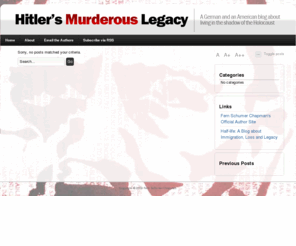 hitlerslegacy.com: Hitler's Murderous Legacy
A blog by a German and an American about living in the shadow of the Holocaust.