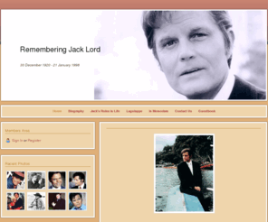 rememberingjacklord.com: Home - Remembering Jack Lord
Jack achieved greatness in his life - as an artist, actor, and philanthropist - setting an example for all to reach higher in all we do.