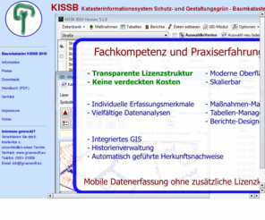 baumkataster.org: Baumkataster - KISSB 2010: Baumkontrolle, Baumpflege, Baumschutz, Verkehrssicherung
BaumKataster.org ist die Webseite des Katasterinformationssystems Schutz- und Gestaltungsgrn - Baumkataster KISS B