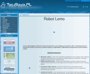 lemorobots.com: TwojRobot.pl
Kursy/półkolonie budowy i programowania robotów dla dzieci i młodzieży . Lego mindstorms, robotyka, robot, filmy robotów. Obozy Poznań, Warszawa, Wrocław, Łódź, Kraków, Katowice