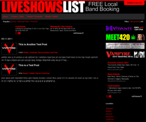 liveshowslist.net: LiveShows List FREE Local Band Booking
free local classified ads | live shows clubs venues bands artist booking