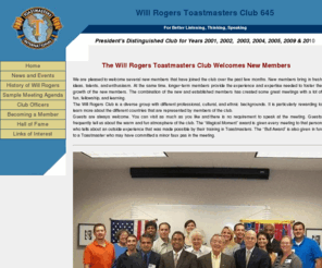 willrogerstoastmasters.org: Will Rogers Toastmasters Club 645 Tulsa Oklahoma
Membership and meeting information about Will Rogers Toastmasters, Tulsa, OK