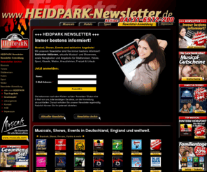 heidpark-newsletter.de: Heidpark Newsletter
Immer aktuell informiert über Musicals, Events und Reisen mit unserem Heidpark Newsletter. 