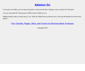 abletondj.net: Ableton DJ
Ableton DJ: In the piano roll editor you can leave the grid on and press Alt after clicking a note to drag it off of the grid.