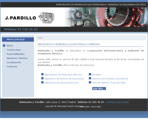 bobinadosjpardillo.net: Bobinados J. Pardillo - Inicio
Bobinados J. Pardillo, reparación electromecánica y bobinado de maquinaria eléctrica