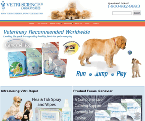 vetriscience.com: Vetri-Science: dog vitamins, horse supplements, joint support health products, glucosamine chondroitn, glycoflex products, nutrition
Brand name vitamins and nutritional supplements for dogs, horses, and cats. Joint support for dogs, joint support for horses, glucosamine chondroitin, glucasamine for dogs, glucosamine for horses, glycoflex, glyco flex, health support products.