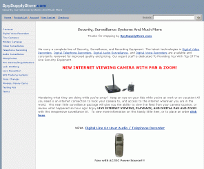 spysupplystore.com: Spy Supplies - Hidden video spy cameras, surveillance supplies and equipment
The Spy Supply Store has hidden video spy cameras and other security devices, as well as surveillance supplies and equipment.