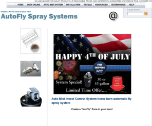 autoflyspraysystems.com: AutoMist automatic insect fly mosquito control systems from Auto Fly Spray Systems
Mosquito Misting systems AutoMist automatic insect fly  control systems for barns, stables, residential and commercial areas