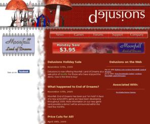 negasoft.com: Delusions - Video Game Shop - Home
Visit one of the coolest game shops online! At Delusions you will find fantasy PC games which you will enjoy for decades to come!