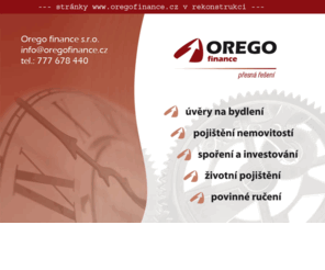 orego.info: Orego finance s.r.o. - komplexní finanční poradenství
Poskytujeme komplexní finanční poradenství.