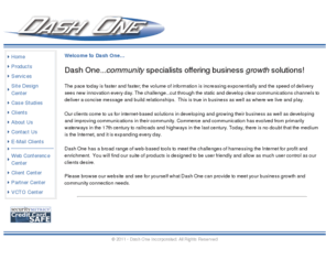 dashone.com: Dash One
Dash One Organize Train and Equip Communities Definitive source for community building.  Business growth system. Web conferencing, Live Support, Empowering local businesses