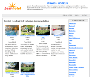 ipswichhotel.com: Ipswich Hotels
Ipswich Hotels offers a great selection of Ipswich hotels and other accommodation in and around Ipswich, Ipswich. For England hotels and Ipswich apartments Ipswich is the website for you.