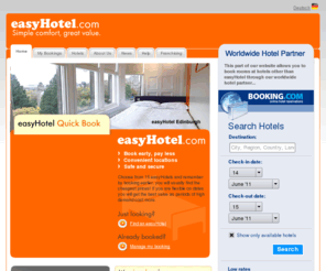 easyhotel.com: easyHotel - Cheap Hotel Bookings Worldwide
easyHotel offers cheap hotel bookings in the UK and worldwide. Find the latest deals and specials about cheap hotels. All our Hotels provide simple comfort & great value.