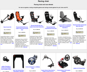 racingchair.com: Racing chair
Racing chair and race wheels for race car games, racing computer games and racing console games for PS3, XBOX and PC.