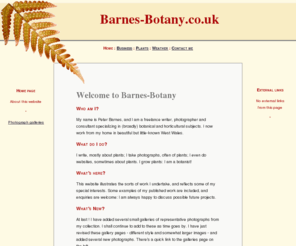 barnes-botany.co.uk: Barnes-botany
Peter Barnes, botanist, writer, editor, photographer