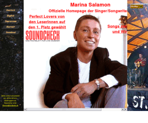 marinasalamon.com: Offizielle Homepage der Songwriterin Marina Salamon
Singer   Songwriterin Marina Salamon, Lieder zwischen Traum und Wirklichkeit