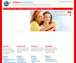 colgate.com: Colgate Toothpaste & Toothbrushes | Oral Hygiene, Dental Care & Health | Products for Personal Home Care
Colgate-Palmolive - trusted brands for dental care, personal care, home care and pet nutrition. Find the right Colgate toothpaste, toothbrush and other dental care products.