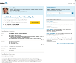 frans-dekker.com: Frans Dekker  | LinkedIn
View Frans Dekker's professional profile on LinkedIn.  LinkedIn is the world's largest business network, helping professionals like Frans Dekker discover inside connections to recommended job candidates, industry experts, and business partners.