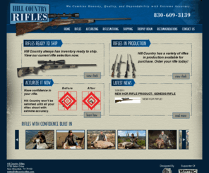 hillcountryrifles.com: Hill Country Rifles | Custom Hunting Rifles | Accurizing & Gunsmithing Services
Hill Country Rifles combines honesty, quality and dependability with extreme accuracy when building custom hunting rifles and in their accurizing and gunsmithing services.