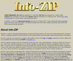 info-zip.org: Info-ZIP Home Page
