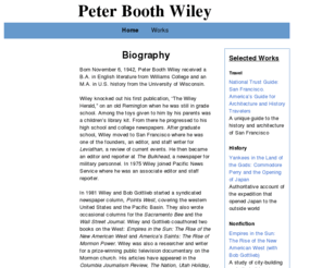 peterboothwiley.com: Peter Booth Wiley - Home
The website maintained by Peter Booth Wiley.