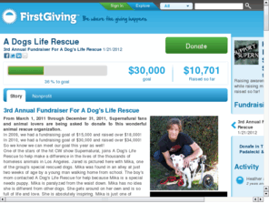 spnangelsforanimals.org: Support Supernatural's 2011 Fundraising Drive for A Dog's Life Rescue
SupportSupernatural.com's 3rd Annual fundraiser benefiting A Dog's Life Rescue - the Los Angeles-based animal rescue group endorsed by Jared Padalecki