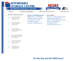 affordable.ca: Affordable Storage Center - More than just Storage!
affordable+storage+centre, affordable+storage, mini storage, self storage, packing supplies, moving supplies, box, Penticton, Summerland, Edmonton, More Affordable, Edmonton+Downtown