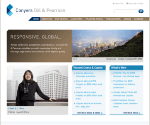 cdp.bm: Home | Conyers Dill & Pearman
Conyers Dill & Pearman offers multi-jurisdictional legal advice, service and expertise in the areas of international corporate matters, merger projects and financing arrangements.