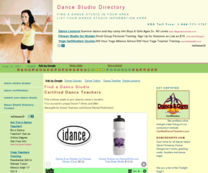 dancestudiodirectory.com: DanceStudioDirectory.com free listings for dance studios and dance teachers, find a dance studio in your area, dance teacher certification,certified dance teachers listings
free listings for dance studios, dancestudiodirectory.com, dance studio directory,  get a dance studio website, danceteachercertification.com, dance studio certification,
find a dance studio in your area, dance shirts, dance competitions, dance, dancers, dance shoes and dancewear