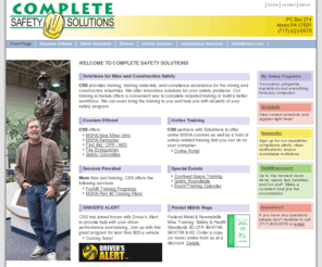 completesafetysolutions.net: Complete Safety Solutions - Front Page
Complete Safety Solutions Web Page