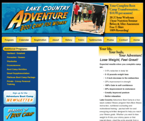 pewaukeebootcamp.com: Lake Country Adventure Boot Camp for Women - Lake Country
Women's Adventure Fitness Boot Camp in Lake Country, bootcamp for women, adventure boot camp, womens fitness program, womens weight loss, exercise camp, womens camp, exercise, workout programs, outdoor exercise